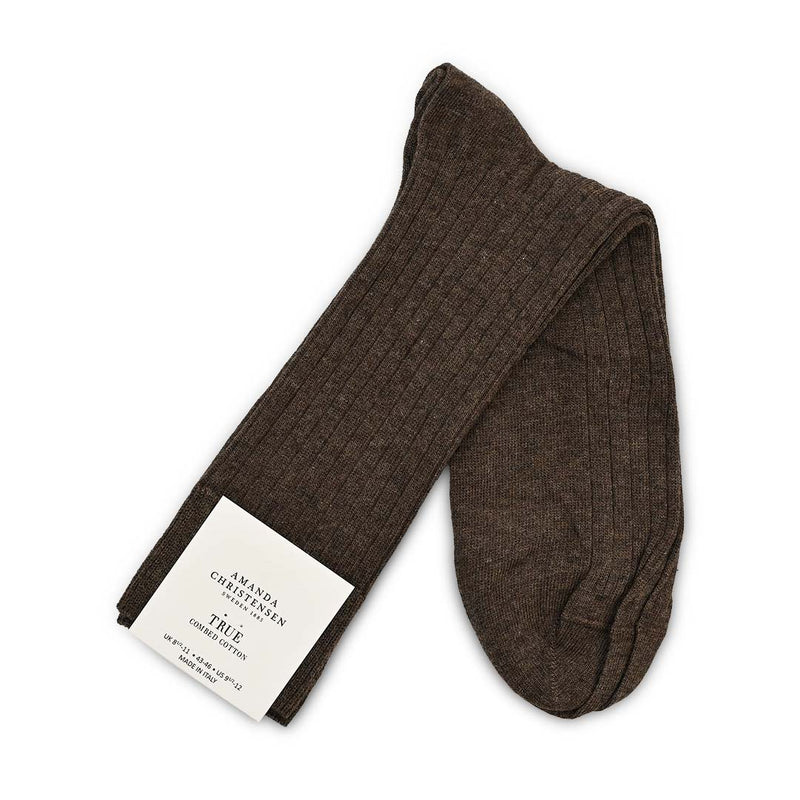 RIB SOCK | BROWN/801