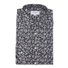SLIM FIT FLOWER SHIRT | BLACK