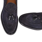 TASSEL MOC LOAFERS | NAVY SUEDE