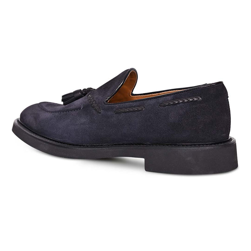 TASSEL MOC LOAFERS | NAVY SUEDE